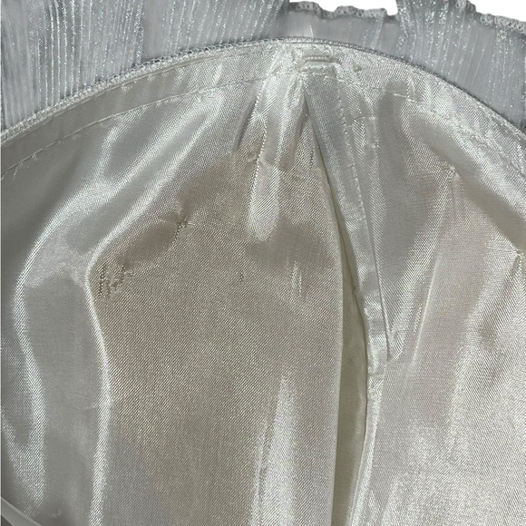 Cinderella Devine Vtg 3D Beaded Tiered Strapless White Wedding Cocktail Dress - Picture 16 of 16